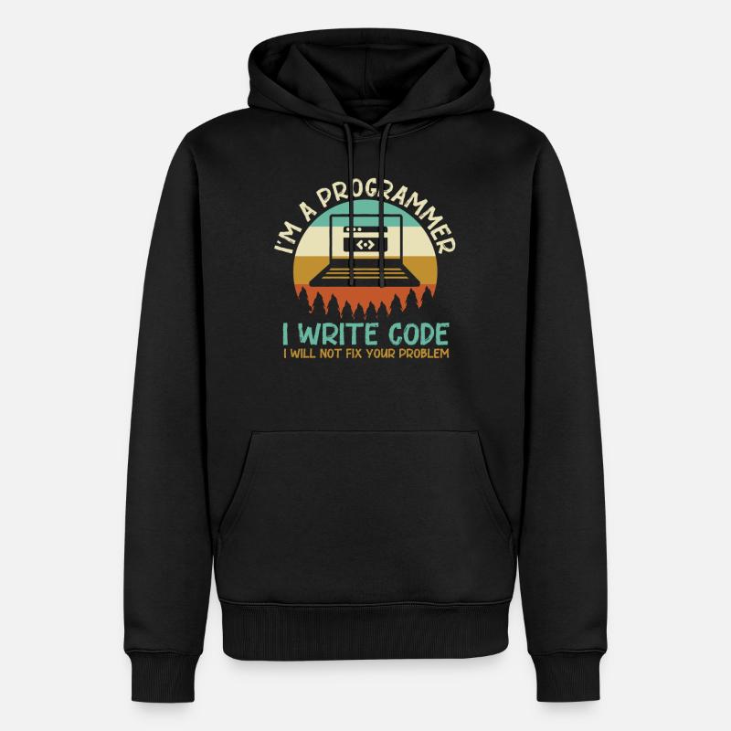 Programmierer Code Coding - Männer Premium Bio Hoodie - Schwarz