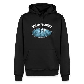 Kilimanjaro - Sweat à capuche Premium bio Homme - noir - Devant - Nico (187cm)