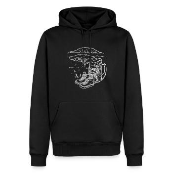Kilimanjaro - Sweat à capuche Premium bio Homme - noir - Devant - Nico (187cm)