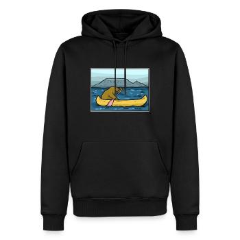 mesa - Men’s Premium Organic Hoodie - black - Front - Nico (187cm)