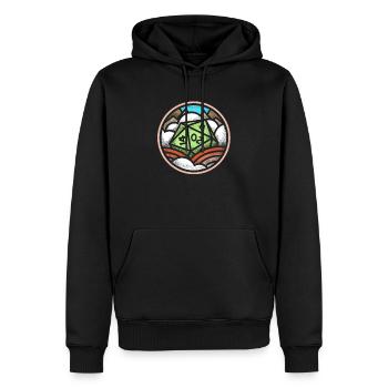 Eine D20 Fantasie - Männer Premium Bio Hoodie - Schwarz - Vorne - Nico (187cm)