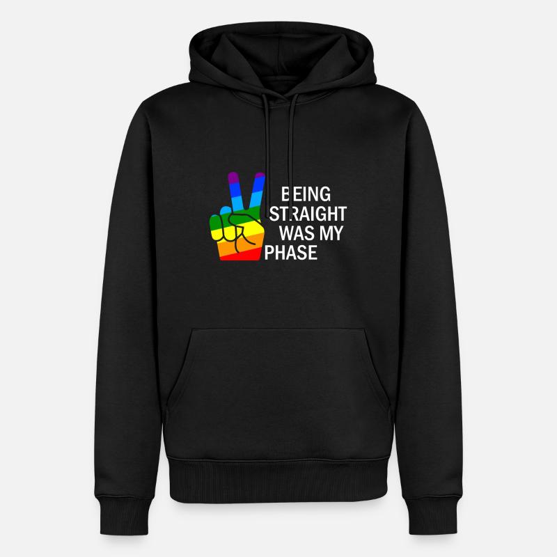 Cadeau Gay Pride - Sweat à capuche Premium bio Homme - noir