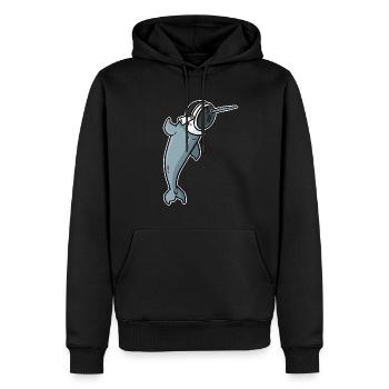 Cadeau d'escrime - Sweat à capuche Premium bio Homme - noir - Devant - Nico (187cm)