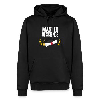 Master of Science Abschluss Uni Diplom Studium - Männer Premium Bio Hoodie - Schwarz - Vorne - Nico (187cm)