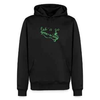 Apres Ski - Männer Premium Bio Hoodie - Schwarz - Vorne - Nico (187cm)