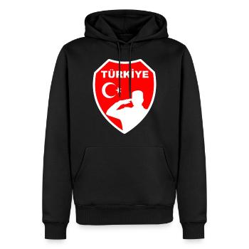Turkey Türkiye Türkei Soldaten Stolz Ehre Trauer - Männer Premium Bio Hoodie - Schwarz - Vorne - Nico (187cm)