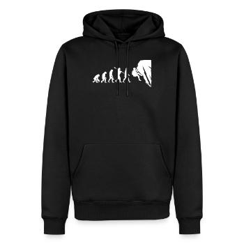 Climbing Bouldering Evolution Mountaineering - Men’s Premium Organic Hoodie - black - Front - Nico (187cm)