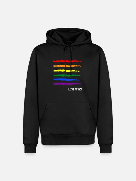 Gay Pride-gave - Herre Premium økologisk hoodie - sort