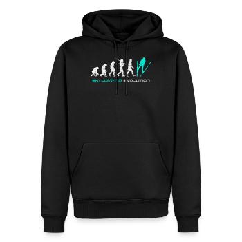 Saut à ski Evolution Cadeau - Sweat à capuche Premium bio Homme - noir - Devant - Nico (187cm)