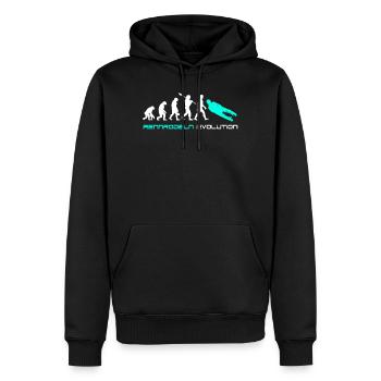 Luge de course Evolution - Sweat à capuche Premium bio Homme - noir - Devant - Nico (187cm)