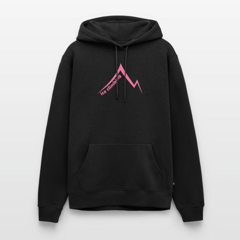 Eispickel Eisklettern Eiskletterer Eiswand Berg Männer Premium Bio Hoodie