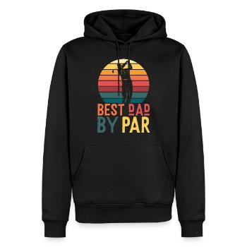 Best Dad By Par Vater Golf Spruch - Männer Premium Bio Hoodie - Schwarz - Vorne - Nico (187cm)