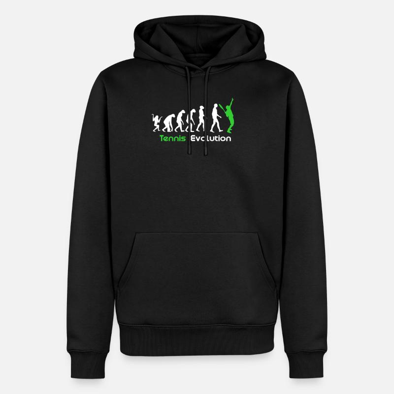 Tennis Evolution - Sweat à capuche Premium bio Homme - noir