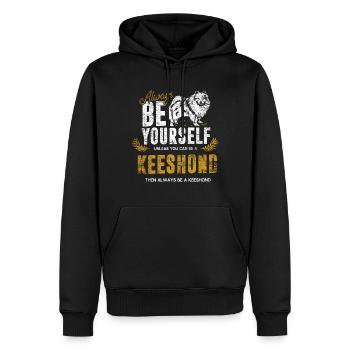 Keeshond Geschenk - Männer Premium Bio Hoodie - Schwarz - Vorne - Nico (187cm)