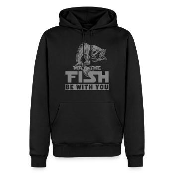 Fisch Angeln - Männer Premium Bio Hoodie - Schwarz - Vorne - Nico (187cm)