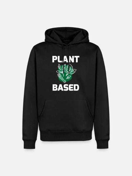 Plant Based Veggie Shirt - Men’s Premium Organic Hoodie - black