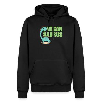 Vegan Saurus - Männer Premium Bio Hoodie - Schwarz - Vorne - Nico (187cm)
