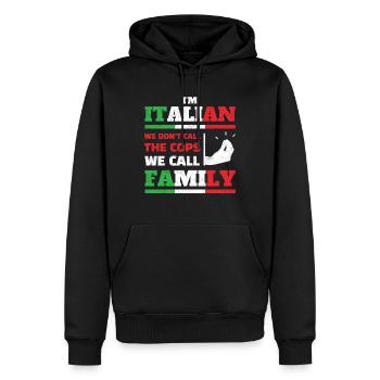 Italiener Mafia Familie - Männer Premium Bio Hoodie - Schwarz - Vorne - Nico (187cm)