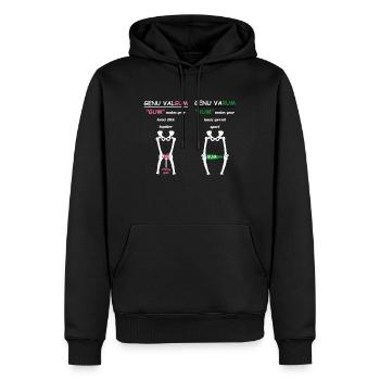 Cadeau de physiothérapeute - Sweat à capuche Premium bio Homme - noir - Devant - Nico (187cm)