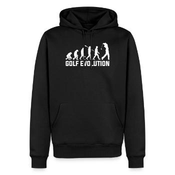 Golf Evolution - Männer Premium Bio Hoodie - Schwarz - Vorne - Nico (187cm)