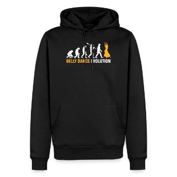Evolution de la danse du ventre - Sweat à capuche Premium bio Homme - noir - Devant - Nico (187cm)