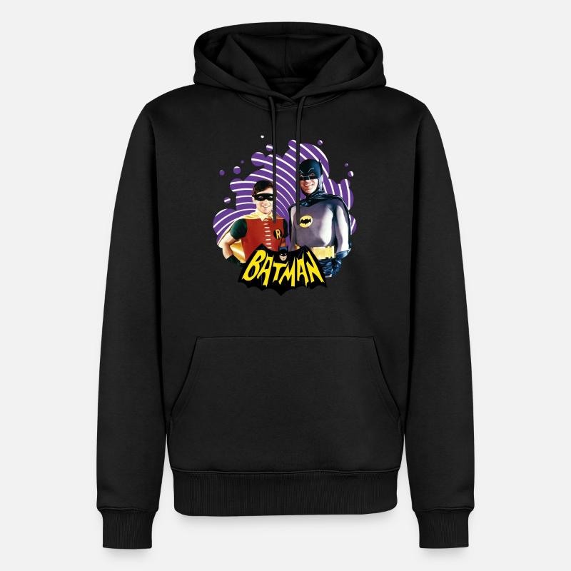 DC Comics Batman Robin Dynamic Duo Actors - Men’s Premium Organic Hoodie - black
