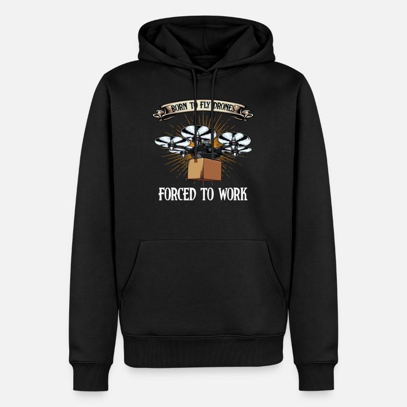 drones - Sweat à capuche Premium bio Homme - noir