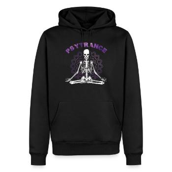 Psytrance Goa - Männer Premium Bio Hoodie - Schwarz - Vorne - Nico (187cm)