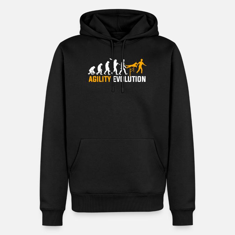 Agility Evolution - Männer Premium Bio Hoodie - Schwarz