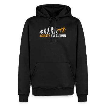 Agility Hund Sport Evolution Geschenk - Männer Premium Bio Hoodie - Schwarz - Vorne - Nico (187cm)