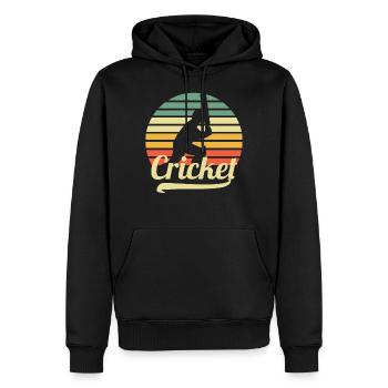 cricket - Sweat à capuche Premium bio Homme - noir - Devant - Nico (187cm)