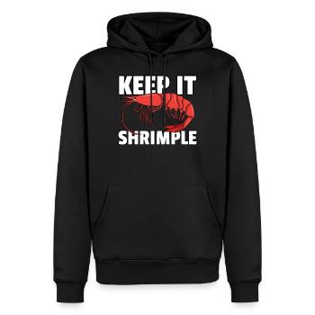 Garnele Shrimp Krebs Fisch Lustige - Männer Premium Bio Hoodie - Schwarz - Vorne - Nico (187cm)