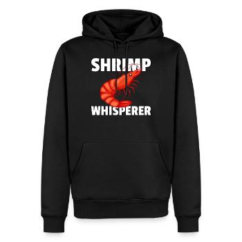 Garnele Shrimp Krebs Fisch Vintage Retro - Männer Premium Bio Hoodie - Schwarz - Vorne - Nico (187cm)