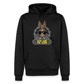 Too Hip to Hop - Männer Premium Bio Hoodie - Schwarz - Vorne - Nico (187cm)