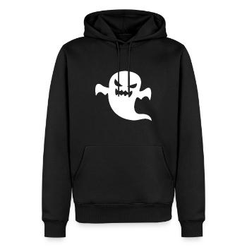Geist - Männer Premium Bio Hoodie - Schwarz - Vorne - Nico (187cm)