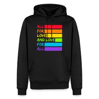 LGBT LGBTQ LGTB Gay Gay Lesbian Pride Queer Gift - Sweat à capuche Premium bio Homme - noir - Devant - Nico (187cm)