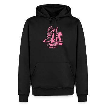 Coureur de ski coureur de ski course de ski course de ski - Sweat à capuche Premium bio Homme - noir - Devant - Nico (187cm)