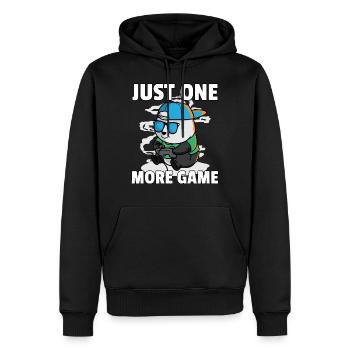 Panda Gamer Spieler Game Vintage Retro - Sweat à capuche Premium bio Homme - noir - Devant - Nico (187cm)
