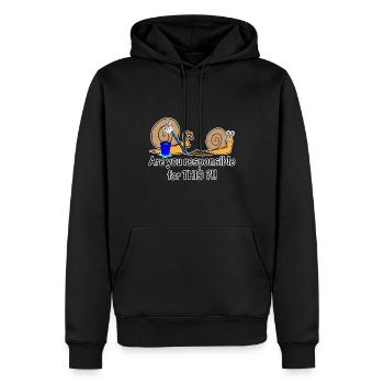 Schnecken die schnecken - Männer Premium Bio Hoodie - Schwarz - Vorne - Nico (187cm)