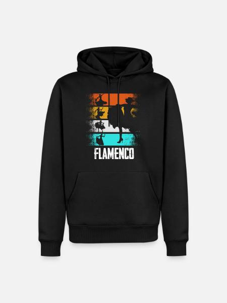 Flamenco Retro - Men’s Premium Organic Hoodie - black