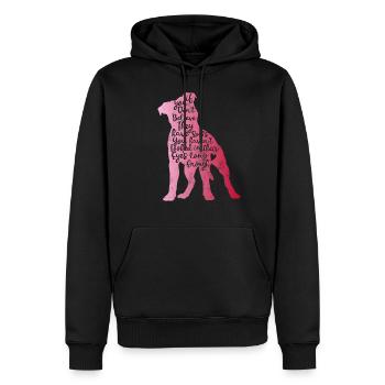 Pitbull Seelen - Männer Premium Bio Hoodie - Schwarz - Vorne - Nico (187cm)