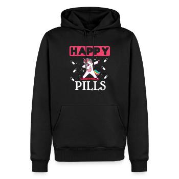 Party Unicorn - Men’s Premium Organic Hoodie - black - Front - Nico (187cm)