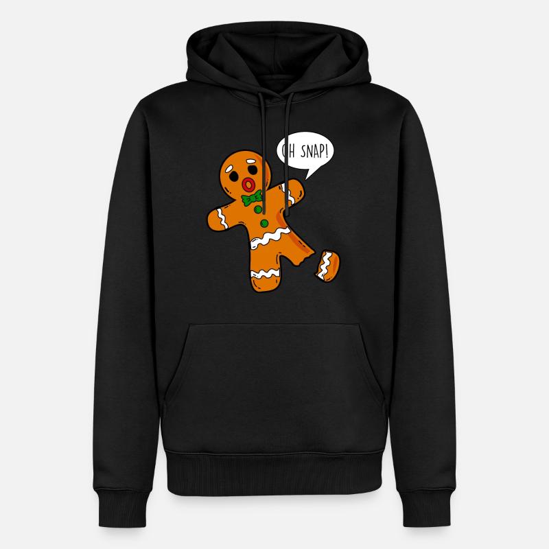 Biscuit de Noël - Oh snap! - Sweat à capuche Premium bio Homme - noir