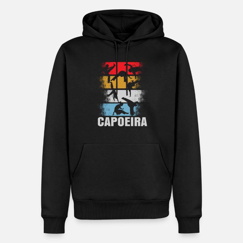 Capoeira Retro - Sweat à capuche Premium bio Homme - noir