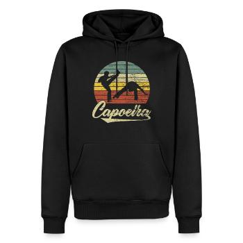 Capoeira Kämpfer Geschenk - Männer Premium Bio Hoodie - Schwarz - Vorne - Nico (187cm)