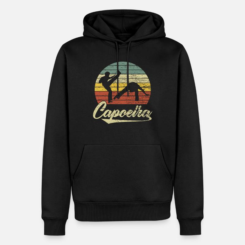 Capoeira combattant cadeau - Sweat à capuche Premium bio Homme - noir