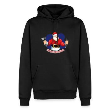 Steinmetz Weihnachten Geschenk - Männer Premium Bio Hoodie - Schwarz - Vorne - Nico (187cm)