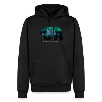 Sauvez l'Arctique - Sweat à capuche Premium bio Homme - noir - Devant - Nico (187cm)