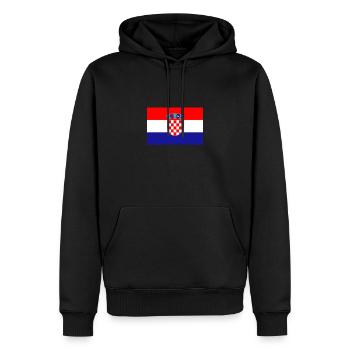 Kroatien Flagge Fahne kroatisch Zagreb Istrien - Männer Premium Bio Hoodie - Schwarz - Vorne - Nico (187cm)