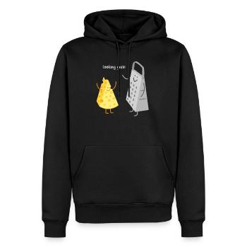 Looking Roste Käse Pun Humor - Männer Premium Bio Hoodie - Schwarz - Vorne - Nico (187cm)